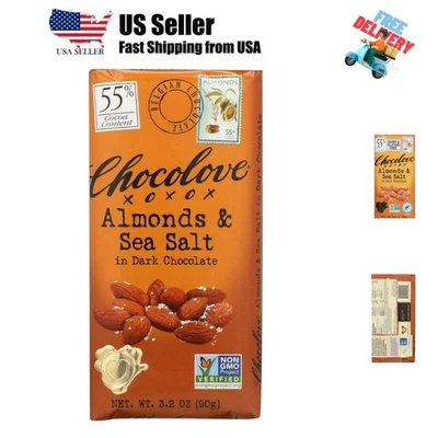 Almonds and Sea Salt in Dark Chocolate, 3.2 oz - Image 1 of 4
