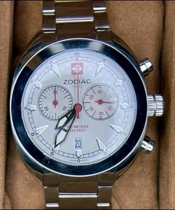 ZODIAC OLYMPUS Swiss Made Chronograph Men's Watch ZO-2701 New Battery - Picture 1 of 9