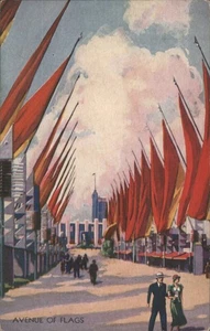 1933 Chicago Worlds Avenue Flaggen, A Century Progress, Chicago World's Fair - Bild 1 von 2