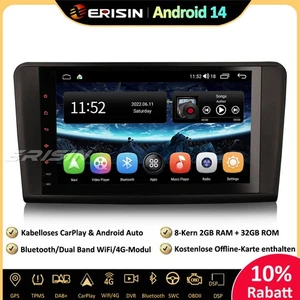 Radio Coche 8 Núcleos Android 14 GPS CarPlay DAB+ para Mercedes Clase ML/GL W164 X164 - Imagen 1 de 12