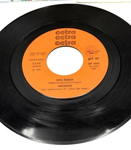 VINTAGE SIGLA CARTONE DISCO 45 Giri Robot GOLDORAK  UFO ROBOT GOLDRAKE  # FT24 - Picture 1 of 2
