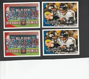lot 2010 Topps Football cards # 412 CHECKLIST Rookie Premiere & # 369 Checklists - Picture 1 of 2