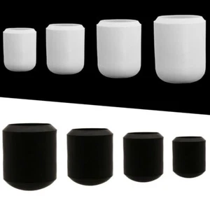RUBBER FERRULES Black White Various Sizes Chair Legs Walking Sticks Tips End Cap - Picture 1 of 12