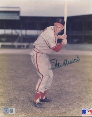 STAN MUSIAL CARDINALS SIGNED AUTOGRAPHED 8X10 PHOTO BECKETT BL00034 - Image 1 of 2