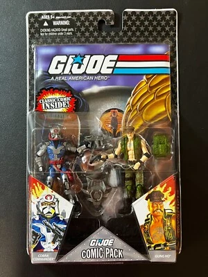 Hasbro GI Joe Comic Pack Cobra Commander vs Gung Ho Action Figure Set NIP! - Image 1 of 2