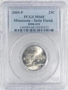 Satin State Finish Quarter Proof ddr error 2005  MS68 Minnesota Rare Coin - Picture 1 of 4