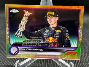 2022 Topps Chrome Formula 1 MAX VERSTAPPEN GOLD PURPLE REFRACTOR #192 RED BULL - Picture 1 of 2