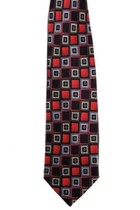 Giorgio Bissoni Boys' 100% Silk Novelty Zip-Up Neck Tie Red Multi 3" x 14" - Picture 1 of 3
