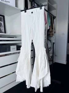 Marigold Shadows white flare denim pants jeans size 4 or 6 NEW without tags - Picture 1 of 2