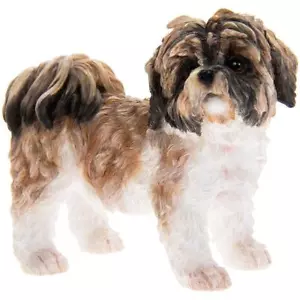 Shih Tzu Perro Adorno Mascota Estatua Figura De Pie Perros Pequeños Mascotas Paseo Estudios - Imagen 1 de 2
