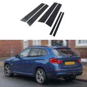 6PCS Door Pillar Posts Trim Cover Decal Window Sticker For BMW X1 E84 2010-2015 - Picture 1 of 11
