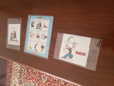 Lote de colección 3 hojas de estampillas postales Popeye & Olive edición limitada con certificado de autenticidad Foto 1 de 4