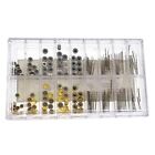 2X(170Pcs/Box Watch Crown Parts Replacement Assorted Dome Flat Head Watch Acces