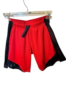 Under Armour Red & Black Shorts Youth Small Loose Heatgear - Picture 1 of 7