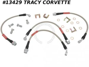 Manguera de freno trenzada de acero inoxidable Corvette 1988-1993 - Juego de 4 EE. UU. - Imagen 1 de 1