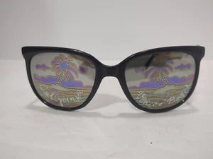 Vintage 1980s Venice Beach California Etched Mirrored Lenses Sunglasses RARE - Picture 1 of 12