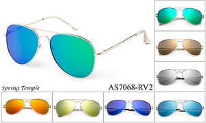 Gafas de sol de aviador retro vintage con marco de resorte de metal para hombres y mujeres Gafas UV 100 % - Imagen 1 de 15