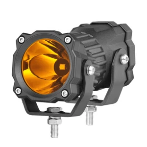 For Kawasaki KLR650 1987-2007 2x3" 120W Amber LED Round Driving Light Hyper-Spot - Picture 1 of 10