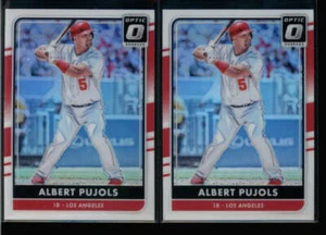 LOT OF (2) ALBERT PUJOLS 2016 DONRUSS OPTIC #141 SILVER HOLO PRIZM FC8265 - Picture 1 of 1
