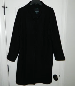 Women's Cynthia Rowley Black Wool Coat Size 1X - Picture 1 of 7