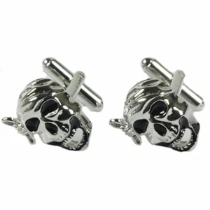 Pirate Skull Cufflinks In Gift Box - Picture 1 of 1