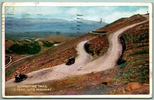 Serpentine Trail Pike's Peak Auto Highway Colorado CO 1924 WB Postcard G8 - Picture 1 of 2