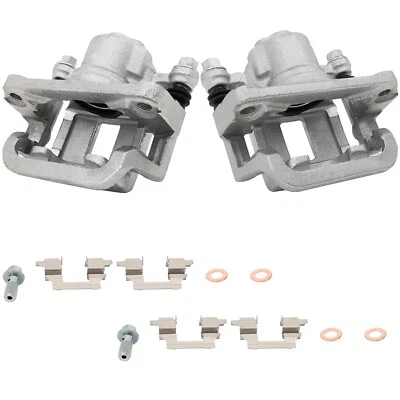 Par de pinzas de freno traseras de pistón único Nissan Rogue Select con kits de soporte Foto 1 de 4