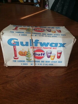 Vintage Gulfwax Household Paraffin Wax Christmas Halloween Decor 3 Cakes - Image 1 of 4