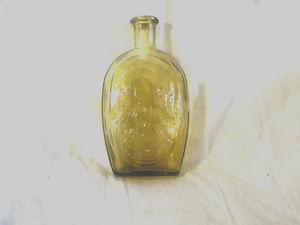 Vintage Franklin TWD Ship Eagle Wheaton Amber Brown Glass Bottle 8" - Picture 1 of 2