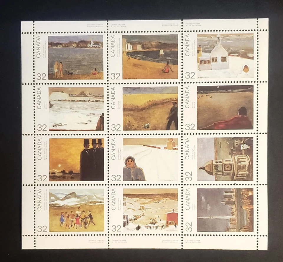 Stamps Canada Mint: #1027a 32c Canada Day Pane of 12 VF MNH - Image 1 of 1