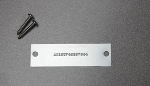 New EMBOSSED SERIAL NUMBER vin DATA PLATE ID TAG NUMBER TRAILER Engine Equipment - Picture 1 of 12