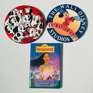 Disney Pin Back Buttons - Sammlerstück - 3 Stück - Pocahontas - 101 - Animation - Bild 1 von 5