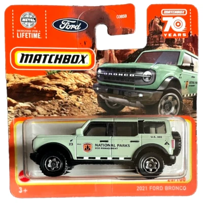 Matchbox 2021 Ford Bronco 25/100 2022 1:64 Modellauto Spielzeug National Park US - Bild 1 von 4