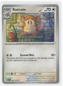 Pokemon Scarlet & Violet 151 - 020/165 Raticate - Picture 1 of 1