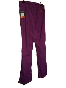 NWT Dickies XS Tall Scrub Pants Burgundy Dark Red 31 inch waist 33 inch inseam - Picture 1 of 16