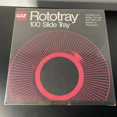 GAF Rototray 100 Photo Slide Tray 2X2 Slides GAF & Sawyer projectors NEW SEALED  - Image 1 of 2