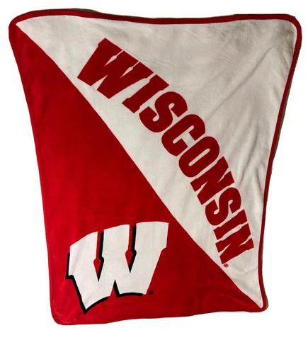Wisconsin Badgers Fleece Blanket 43”x58” Cover