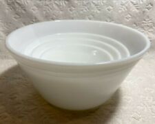 Vintage Federal Glass 5, 6, 7, 9-IN SET-of-FOUR Dual-Band NESTING Mixing-Bowls
