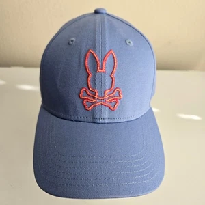 Psycho Bunny Ball Cap Herren Mütze blau mit rosa gesticktem Logo verstellbar - Bild 1 von 8