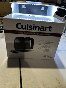 CUISINART 12 CUP BLACK STAINLESS REPLACEMENT CARAFE. For use with DCC-1220BKSWM - Picture 1 of 8