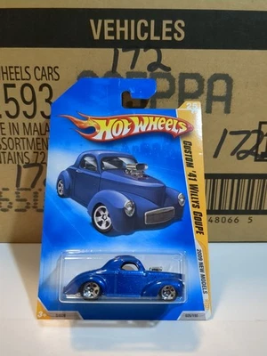 HOT WHEELS 2009 NEW MODELS CUSTOM '41 WILLYS COUPE 25/42 BLUE 5 SPOKE WHEELS - Image 1 of 4