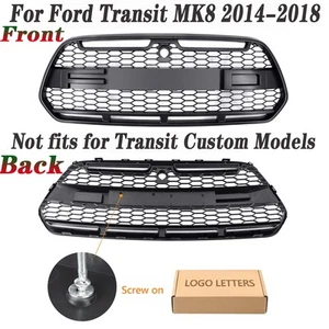 Front Bumper Center Grille Honeycomb Grill For Ford Transit MK8 2014-2017 2018 - Picture 1 of 15
