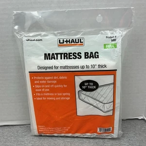 U-Haul Full Size Matratzentasche zur Aufbewahrung 87" x 54" x 10" Kunststoff Staubwanze - Bild 1 von 2