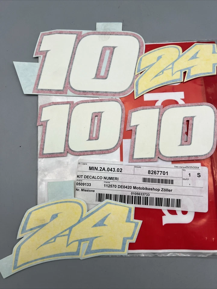 Aprilia SR 50 ZD4TE Racing Numbers Decal Set AP8267701 NOS GENUINE N0018 - Image 1 of 1