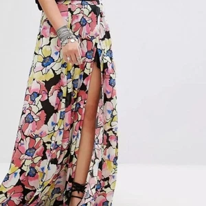 Free People Maxirock Blumen Wickel mit Schlitz Damen Größe 2 Bohemian Garden Mädchen - Bild 1 von 10