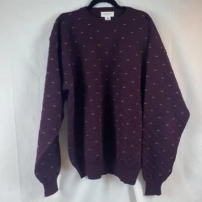Vintage Tricots St. Raphael Pure Merino Wool Maroon Sweater Men’s Size XLT - Image 1 of 4