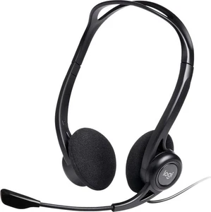 Słuchawki nauszne Logitech PC960 czarne, z obsługą mikrofonu - Zdjęcie 1 z 3