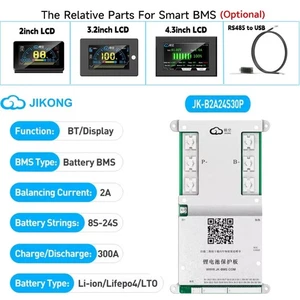 JK 8S-24S 300A Li-ion LiFePo4 Smart BMS with 2A Active Balance BT/RS485 lot SP - Picture 1 of 38