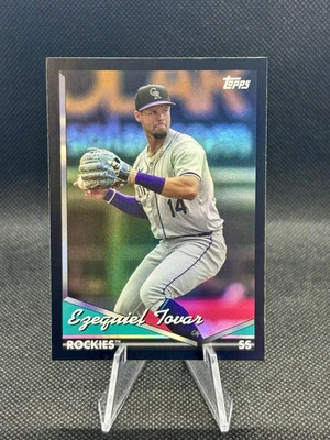2024 Topps Archives 1994 Topps Black Foilboard #225 Ezequiel Tovar Rockies - Image 1 of 2