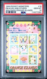 PSA 10 1999 Pocket Monsters Sealdass Orange Islands #10 Pikachu and Others - Bild 1 von 2